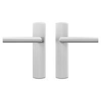 AXA deurkruk Milan met schild Curve aluminium