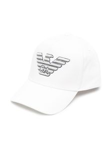 Emporio Armani Kids casquette à logo brodé - Blanc