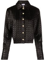 Patou veste bomber crop à design matelassé - Noir