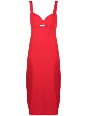 Roland Mouret robe sans manches à détails de découpe - Rouge
