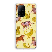 Cute Tigers and Leopards: Oppo A94 5G Transparant Hoesje