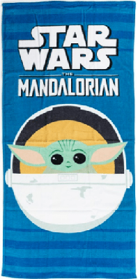 Yoda Star Wars strandlaken blauw 70 x 140 cm
