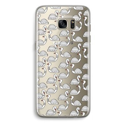 Zwanen: Samsung Galaxy S7 Edge Transparant Hoesje