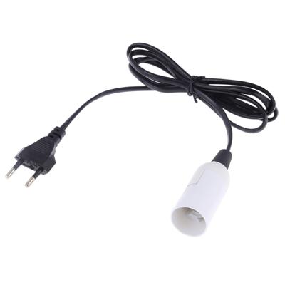 E14 Wire Cap lamp houder kroonluchter stopcontact met 1.5 m verlengkabel EU stekker (wit)