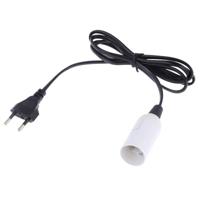 E14 Wire Cap lamp houder kroonluchter stopcontact met 1.5 m verlengkabel EU stekker (wit)