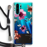 Geschilderde bloemen: Huawei P30 Pro Transparant Hoesje met koord