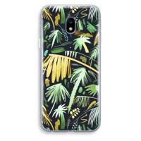 Tropical Palms Dark: Samsung Galaxy J3 (2017) Transparant Hoesje