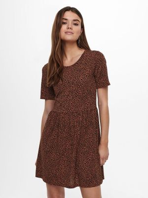 JDY jurk JDYKIRKBY met all over print rood