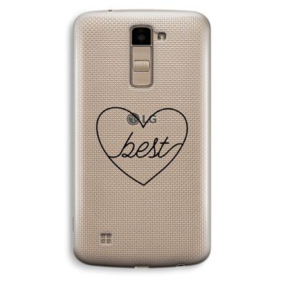 Best heart black: LG K10 (2016) Transparant Hoesje