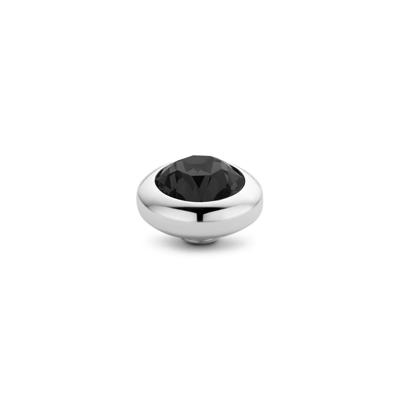 Melano Vivid Basic CZ Steentje Transparant Black | Zilver
