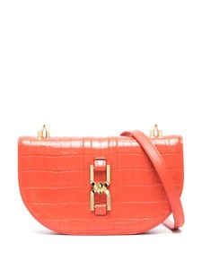 Lancel sac à bandoulière à effet peau de crocodile - Orange