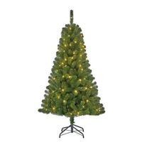 Tweedekans kunst kerstboom - 155 cm -met verlichting - Kunstkerstboom - thumbnail