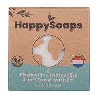 Happysoaps 3-In-1 Travel Wash Bar - Beach Breeze Happysoaps 3-In-1 Travel Wash Bar - Beach Breeze