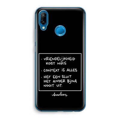 Mijn Motto's: Huawei P20 Lite Transparant Hoesje