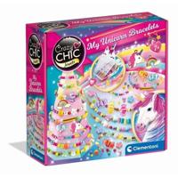 Clementoni - Crazy Chic - Eenhoorn creatieve doos - Creëer je kleurrijke kralenarmbanden met bedels en pompons - Vanaf 7 jaar - thumbnail