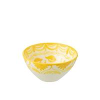 J-Line Bowl Granada High Ceramic White|Yellow Medium - thumbnail