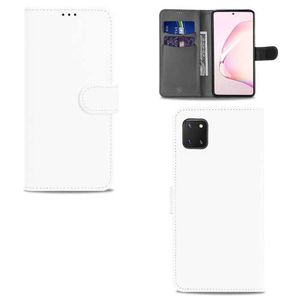 Bookcase Galaxy Note 10 Lite Hoesje Wit met Pasjeshouder