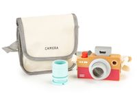 Viking Choice  Houten speelgoed camera - met handig tas - 11x6x8,5 cm - thumbnail