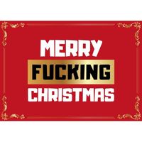 Merry Fucking Christmas kerstkaart/ansichtkaart/wenskaart