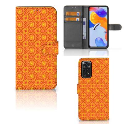 Xiaomi Redmi Note 11 Pro 5G/4G | Telefoon Hoesje | Batik Oranje | Portemonnee hoesje