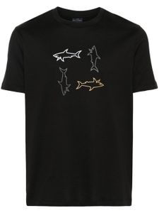 Paul & Shark t-shirt à logo imprimé - Noir