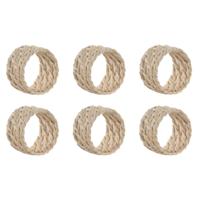 Servetring Home ESPRIT Wit Natuurlijk Bamboe Rotan 5 x 5 x 3 cm