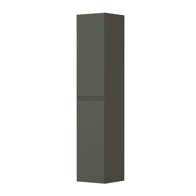 INK Badkamerkast - 35x35x170cm - 2 deuren - links en rechtsdraaiend - greeploos - MDF lak Mat beton groen 1240507