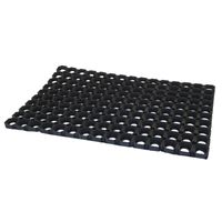 Deurmat / buitenmat rubber zwart 60 x 40 x 2.3 cm   -