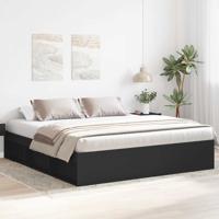 Bedframe zwart 180x200 cm Super King Size