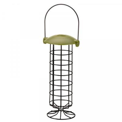 Vetbollensilo - Smart Twist Top - groen/zwart - metaal - 11 x 20 cm - vogel voedersilo voor vetbolle