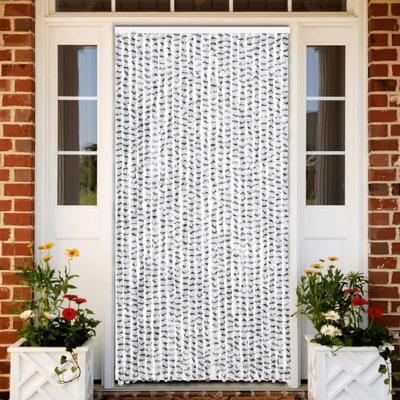 VidaXL Vliegengordijn 100x230 cm chenille lichtgrijs en donkergrijs
