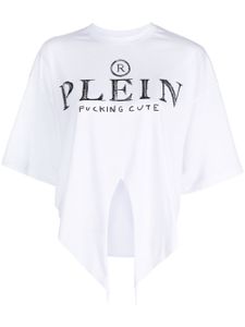 Philipp Plein t-shirt crop à logo - Blanc