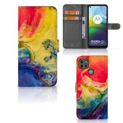 Hoesje Motorola Moto G9 Power Watercolor Dark Hoesje Motorola Moto G9 Power Watercolor Dark