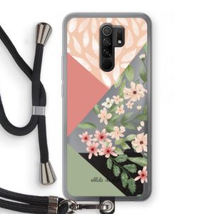 Sweet heaven geometrics: Xiaomi Redmi 9 Transparant Hoesje met koord