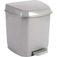 Hega Hogar Pedaalemmer - grijs - 7 Liter - 26 cm - Kunststof - vuilnisemmer