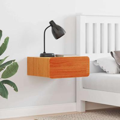 Wandbevestigde nachttafel 2 pcs Wasbruin 39 x 34 x 16.5 cm