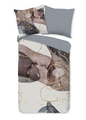 Good Morning Dekbedovertrek "moderne print" - Grijs - (135x200 cm) - Katoen