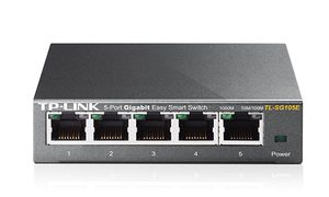 TP-LINK TL-SG105E L2 Gigabit Ethernet (10/100/1000) Zwart