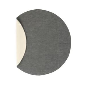 Tapeso Rond Buitenkleed effen - Flip grijs - 160 cm rond