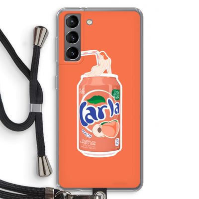 S(peach)less: Samsung Galaxy S21 Transparant Hoesje met koord