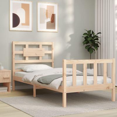 Bedframe zonder matras massief grenenhout 90x200 cm