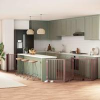 VidaXL Hondenhek inklapbaar 6 panelen 480 cm populierenhout bruin