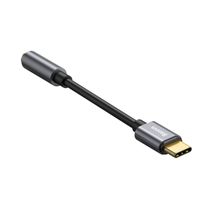 Baseus USB-C / 3,5 mm audio-adapterkabel CAHUB-EZ0G - donkergrijs - thumbnail