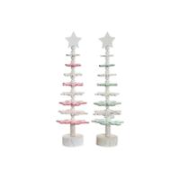 Kerstboom DKD Home Decor Hout MDF (2 pcs) (11 x 11 x 41 cm)