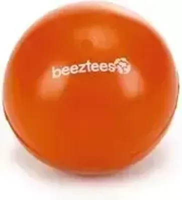 Beeztees massief rubberbal 5 cm oranje
