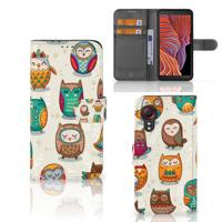 Samsung Galaxy Xcover 5 | Telefoonhoesje | Met pasjeshouder | Vrolijke Uilen