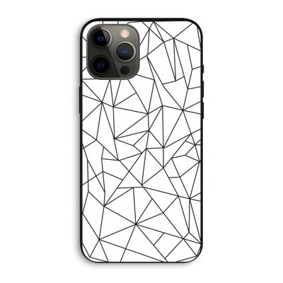 Geometrische lijnen zwart: iPhone 12 Pro Max Biologisch afbreekbaar hoesje