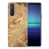 Sony Xperia 5II | TPU | Siliconen hoesje | Marmer Creme