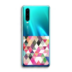 Gekleurde driehoekjes: Huawei P30 Transparant Hoesje