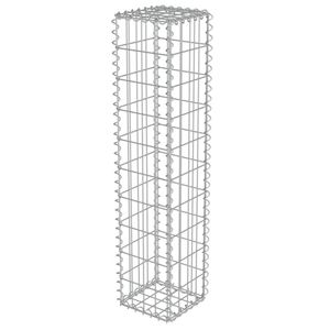 The Living Store Schanskorf Gabion mand - 20x20x100cm - Gegalvaniseerd staal